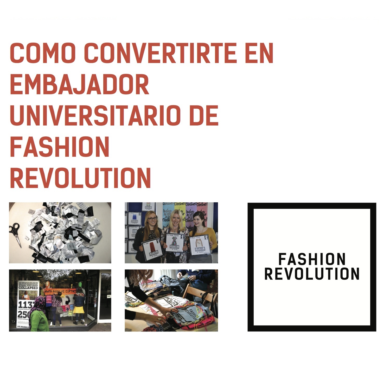 Cómo convertirte en embajador Fashion Revolution 